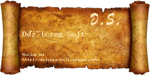 Délczeg Solt névjegykártya